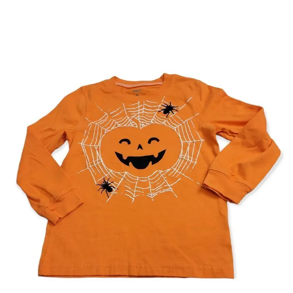 Carter's Halloween jack-o-lantern shirt 5T